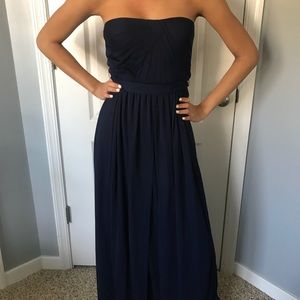 David’s Bridal Navy Blue Junior Bridesmaid Dress